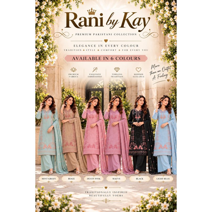 (360) Abeeha light pink Viscose Floral Embroidered Suit A beautiful blend of comfort and elegance, soft viscose kameez with delicate floral embroidery, paired with a stunning Bamber dupatta