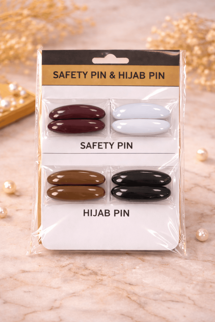 Hijab safety Pins 8pk Soft Touch Hijab Clips for Everyday Wear