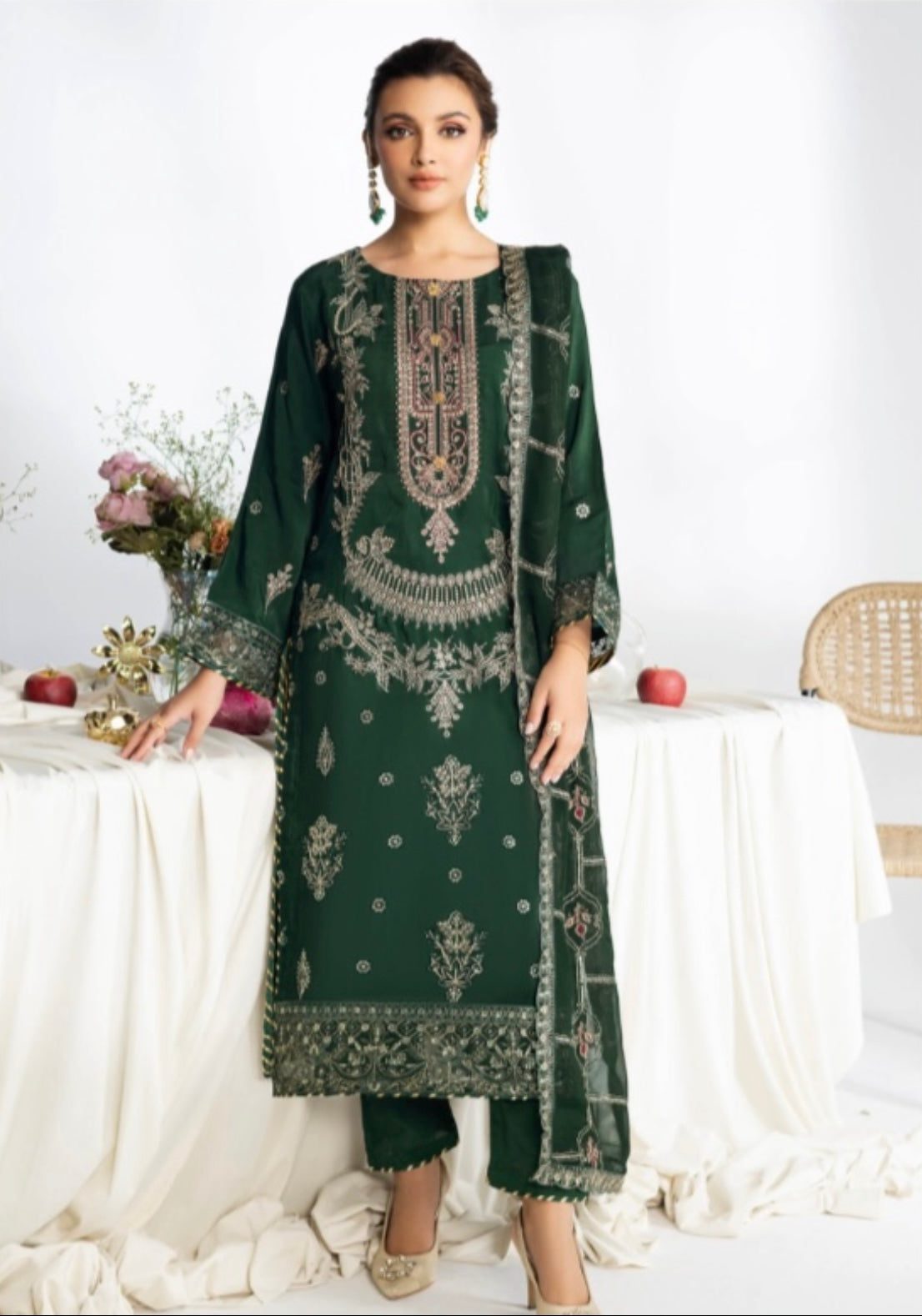 (305) Ramsha Aangan Luxury Raw Silk Ready-to-Wear 3-Piece Suit